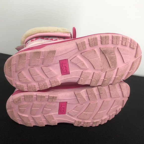 UGG GIRLS size 3 BOOTS BUTTE II PINK WATERPROOF BOOT SHEARLING Snow Rain Winter - Picture 10 of 15